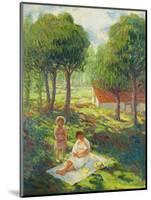 Mother and Child in a Landscape; Mere Et Enfant Dans Un Paysage, 1900-Henri Lebasque-Mounted Giclee Print