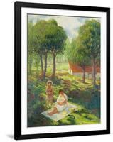 Mother and Child in a Landscape-Henri Lebasque-Framed Giclee Print