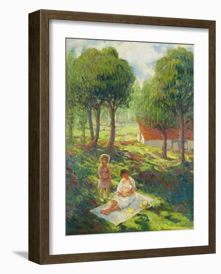 Mother and Child in a Landscape-Henri Lebasque-Framed Giclee Print