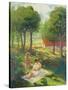 Mother and Child in a Landscape-Henri Lebasque-Stretched Canvas