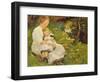 Mother and Child in a Wooded Landscape, 1913-Harold Harvey-Framed Giclee Print