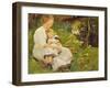 Mother and Child in a Wooded Landscape, 1913-Harold Harvey-Framed Giclee Print