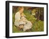 Mother and Child in a Wooded Landscape, 1913-Harold Harvey-Framed Giclee Print