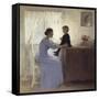 Mother and Child in an Interior, 1898-Peter Ilsted-Framed Stretched Canvas