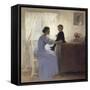 Mother and Child in an Interior, 1898-Peter Ilsted-Framed Stretched Canvas