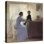 Mother and Child in an Interior, 1898-Peter Ilsted-Stretched Canvas