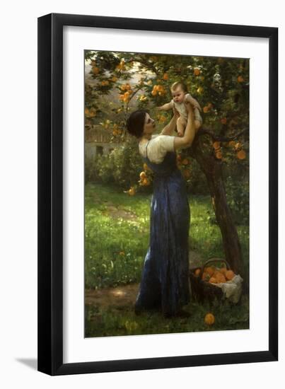 Mother and Child in an Orange Grove-Virginie Demont-Breton-Framed Giclee Print