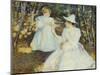 Mother and Child in Pine Woods-Edmund Charles Tarbell-Mounted Giclee Print