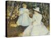 Mother and Child in Pine Woods-Edmund Charles Tarbell-Stretched Canvas