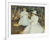 Mother and Child in Pine Woods-Edmund Charles Tarbell-Framed Giclee Print