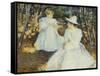 Mother and Child in Pine Woods-Edmund Charles Tarbell-Framed Stretched Canvas