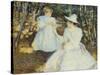 Mother and Child in Pine Woods-Edmund Charles Tarbell-Stretched Canvas