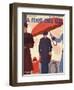 Mother and Child in Rain-B Baucour-Framed Art Print