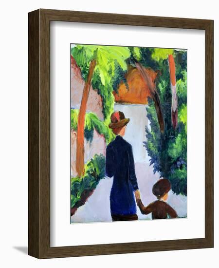 Mother and Child in the Park, 1914-Auguste Macke-Framed Giclee Print