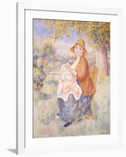 Mother and Child, Maternity, 1886-Pierre-Auguste Renoir-Framed Giclee Print