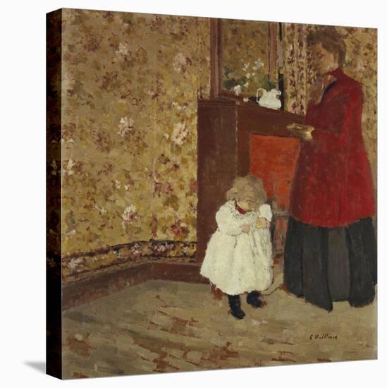 Mother and Child; Mere Et Enfant-Edouard Vuillard-Stretched Canvas