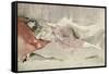 Mother and Child on a Couch-James Abbott McNeill Whistler-Framed Stretched Canvas