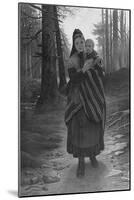 Mother and Child on a Wooded Path-Gustav Adolph Spangenberg-Mounted Giclee Print