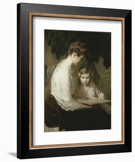 Mother and Child Reading, 1900-Lilla Cabot Perry-Framed Giclee Print