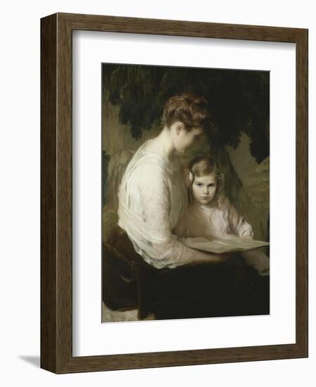 Mother and Child Reading-Lilla Cabot Perry-Framed Giclee Print