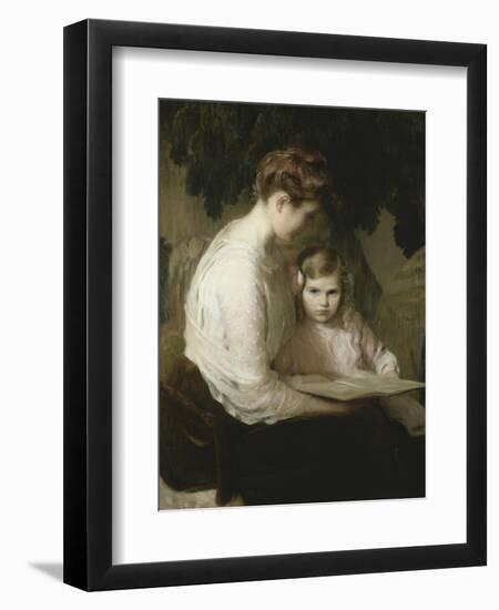 Mother and Child Reading-Lilla Cabot Perry-Framed Giclee Print