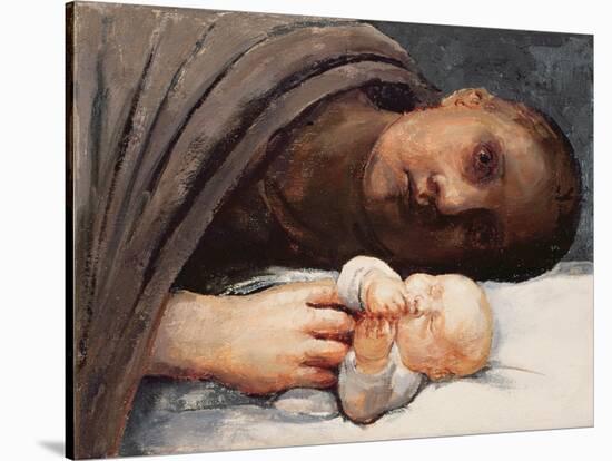 Mother and Child Resting, 1996-Evelyn Williams-Stretched Canvas