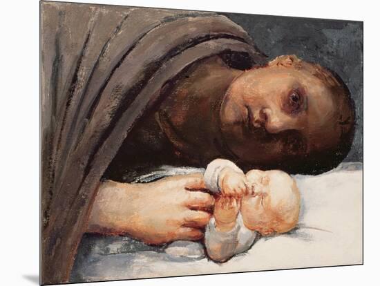 Mother and Child Resting, 1996-Evelyn Williams-Mounted Giclee Print