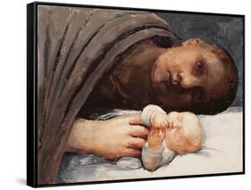 Mother and Child Resting, 1996-Evelyn Williams-Framed Stretched Canvas