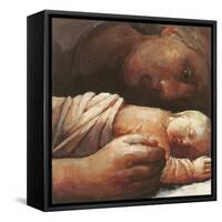 Mother and Child Resting, 1996-Evelyn Williams-Framed Stretched Canvas