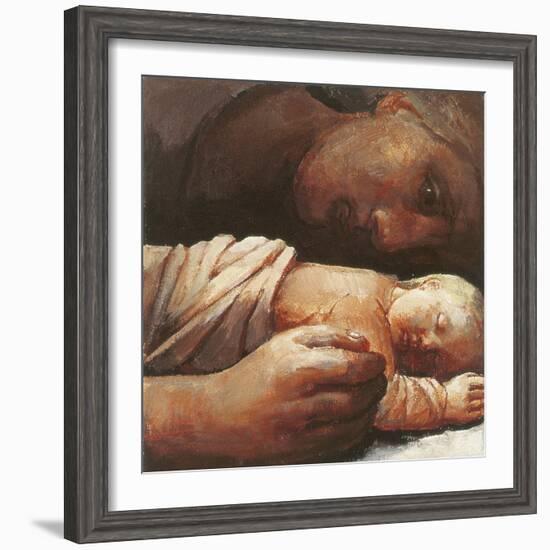 Mother and Child Resting, 1996-Evelyn Williams-Framed Giclee Print