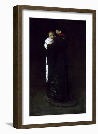 Mother and Child (The First Portrait), C. 1888-William Merritt Chase-Framed Giclee Print