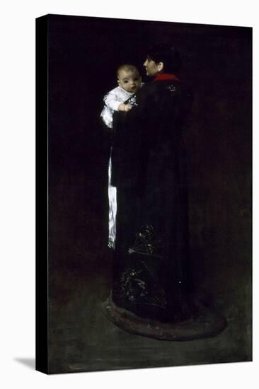 Mother and Child (The First Portrait), C. 1888-William Merritt Chase-Stretched Canvas