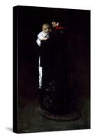 Mother And Child (The First Portrait)-William Merritt Chase-Stretched Canvas