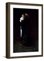 Mother And Child (The First Portrait)-William Merritt Chase-Framed Giclee Print