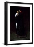 Mother And Child (The First Portrait)-William Merritt Chase-Framed Giclee Print