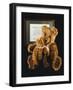 Mother and Child, Unique Golden Brown Plush Teddy Bears-null-Framed Giclee Print