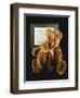 Mother and Child, Unique Golden Brown Plush Teddy Bears-null-Framed Giclee Print