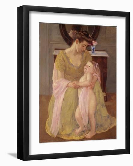 Mother and Child with a Rose Scarf, c.1908-Mary Stevenson Cassatt-Framed Giclee Print