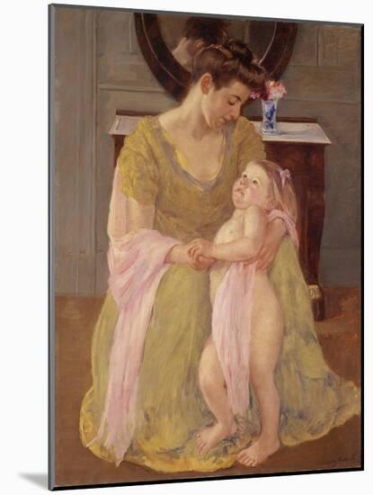 Mother and Child with a Rose Scarf, c.1908-Mary Stevenson Cassatt-Mounted Giclee Print