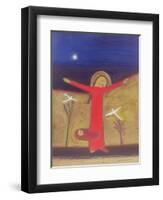 Mother and Child with Doves, 2002-Roya Salari-Framed Premium Giclee Print