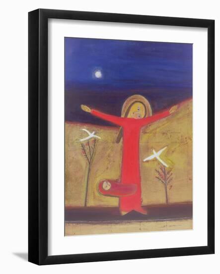 Mother and Child with Doves, 2002-Roya Salari-Framed Giclee Print