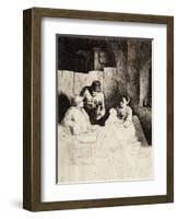 Mother and Child with Peasants in a Tavern-Cornelis Bega-Framed Giclee Print