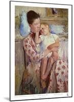 Mother and Child-Mary Cassatt-Mounted Art Print