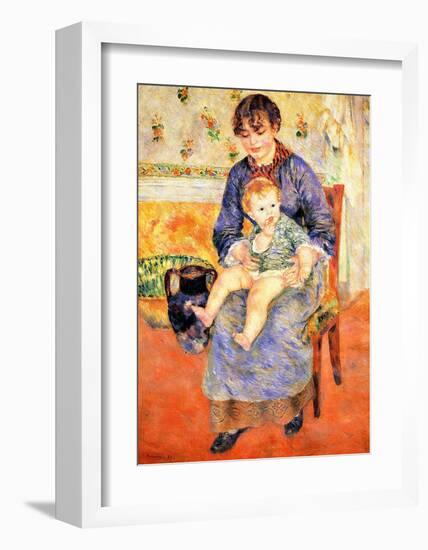 Mother and Child-Pierre-Auguste Renoir-Framed Giclee Print