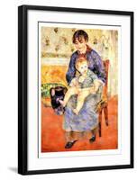 Mother and Child-Pierre-Auguste Renoir-Framed Giclee Print