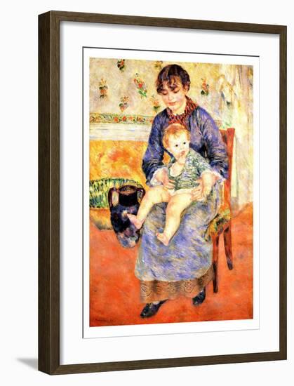 Mother and Child-Pierre-Auguste Renoir-Framed Giclee Print