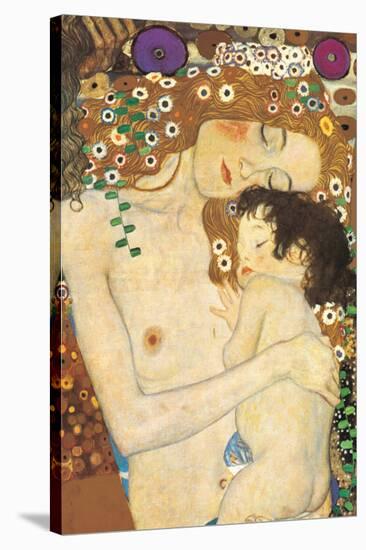 Mother and Child-Gustav Klimt-Stretched Canvas