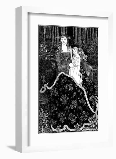 Mother and Child-Aubrey Beardsley-Framed Art Print