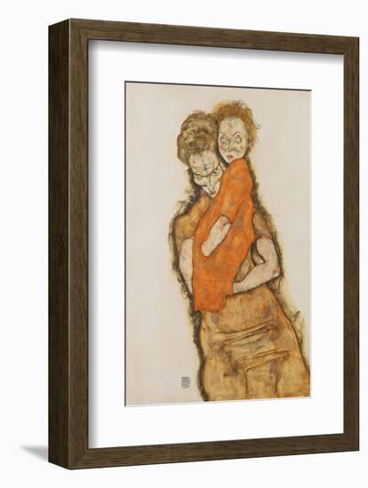 Mother and Child-Egon Schiele-Framed Art Print