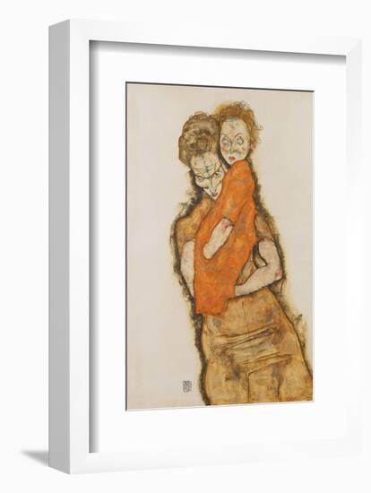 Mother and Child-Egon Schiele-Framed Art Print